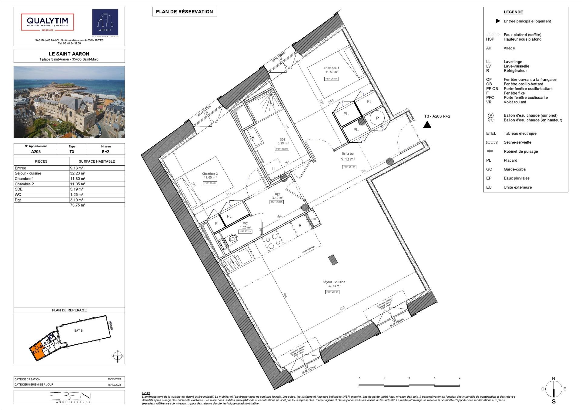 Vente Appartement Saint-Malo 35400 73&nbsp;m²