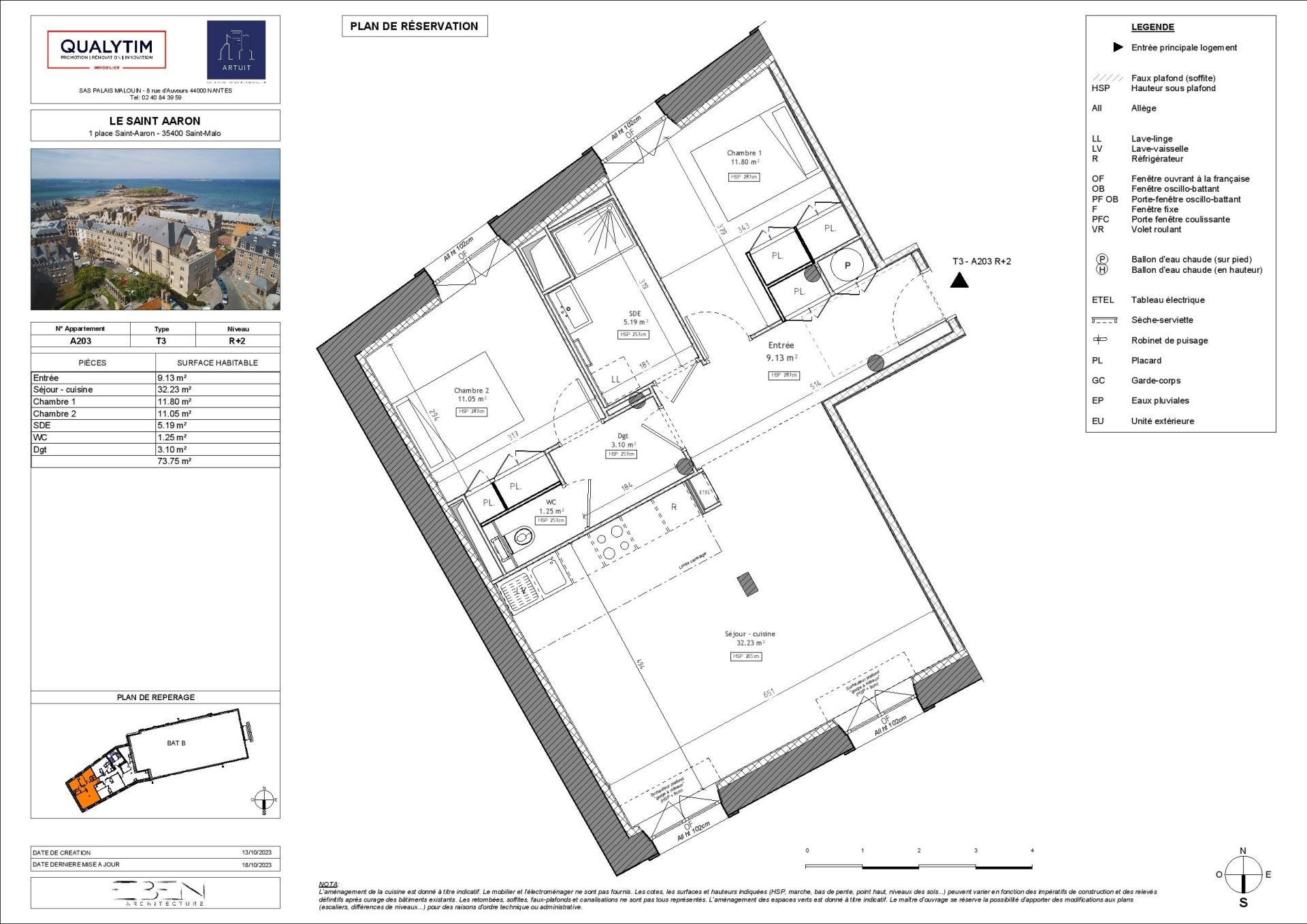 Sale Apartment Saint-Malo 35400 73&nbsp;m²